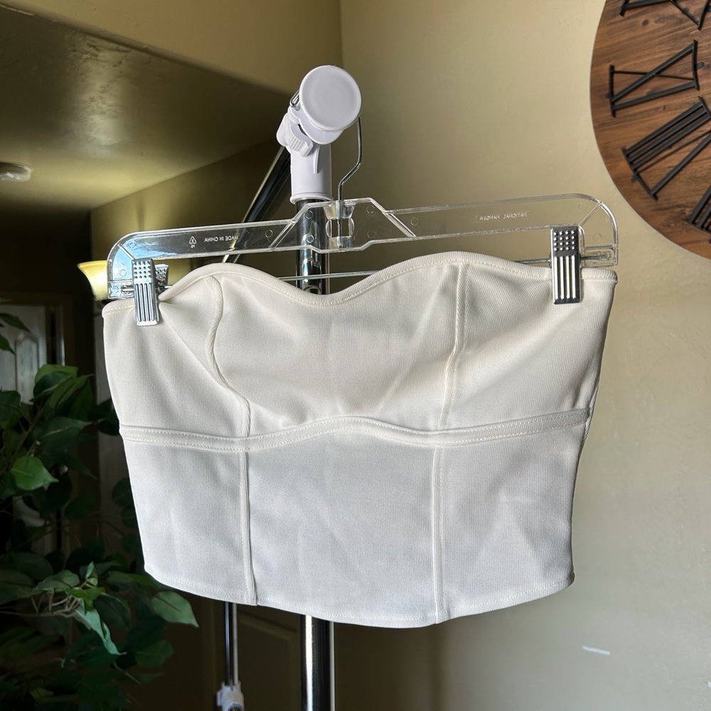 H&M Cream Bustier Top